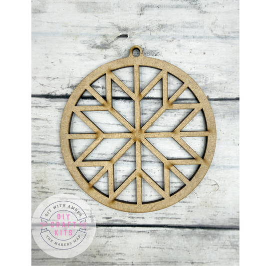 Hollow Round Snowflake Ornament DIY