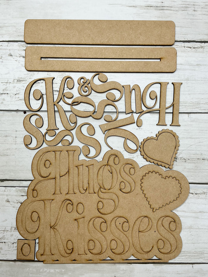 Hugs and Kisses Shelf Sitter DIY Craft Kit