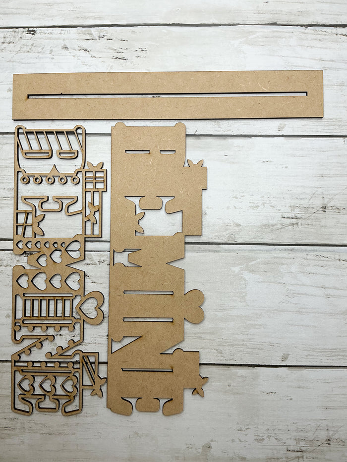 Layered Be Mine Shelf Sitter Sign DIY Kit