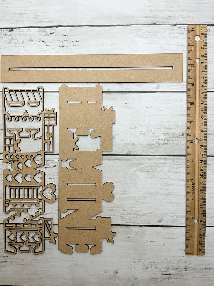Layered Be Mine Shelf Sitter Sign DIY Kit