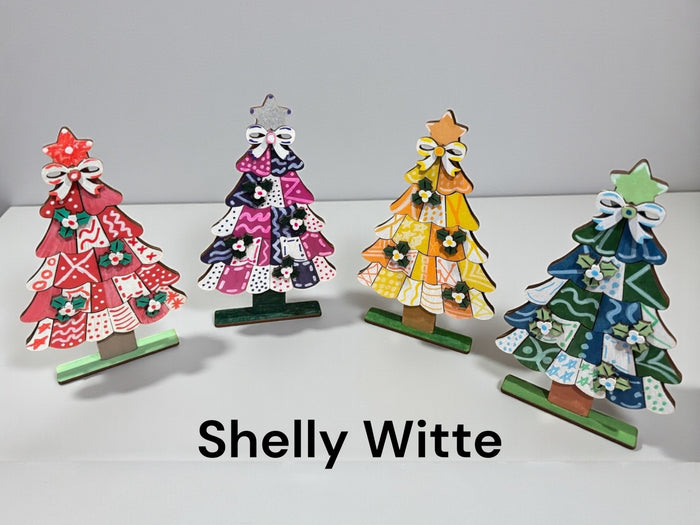 Little Patchwork Christmas Tree Shelf Sitter DIY Kit