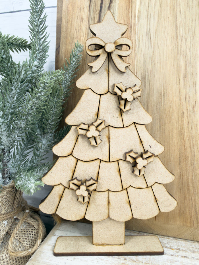 Little Patchwork Christmas Tree Shelf Sitter DIY Kit