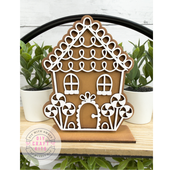 Little Single Story Gingerbread House DIY Kit