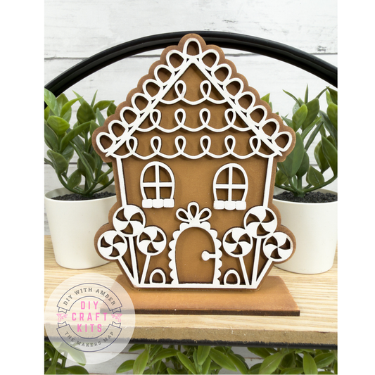 Little Single Story Gingerbread House DIY Kit