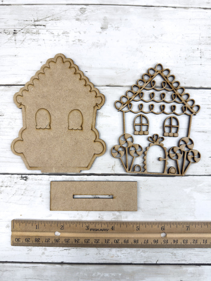 Little Single Story Gingerbread House DIY Kit