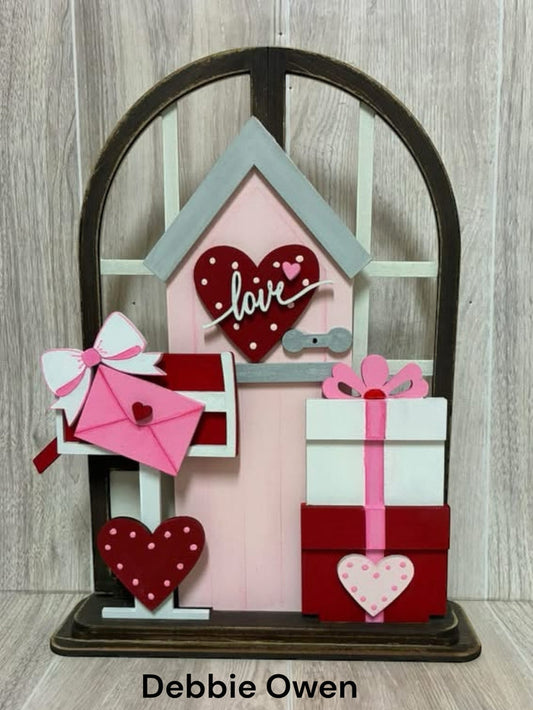 Love Letter Valentine Trio Insert for Interchangeable Window Base DIY Kit