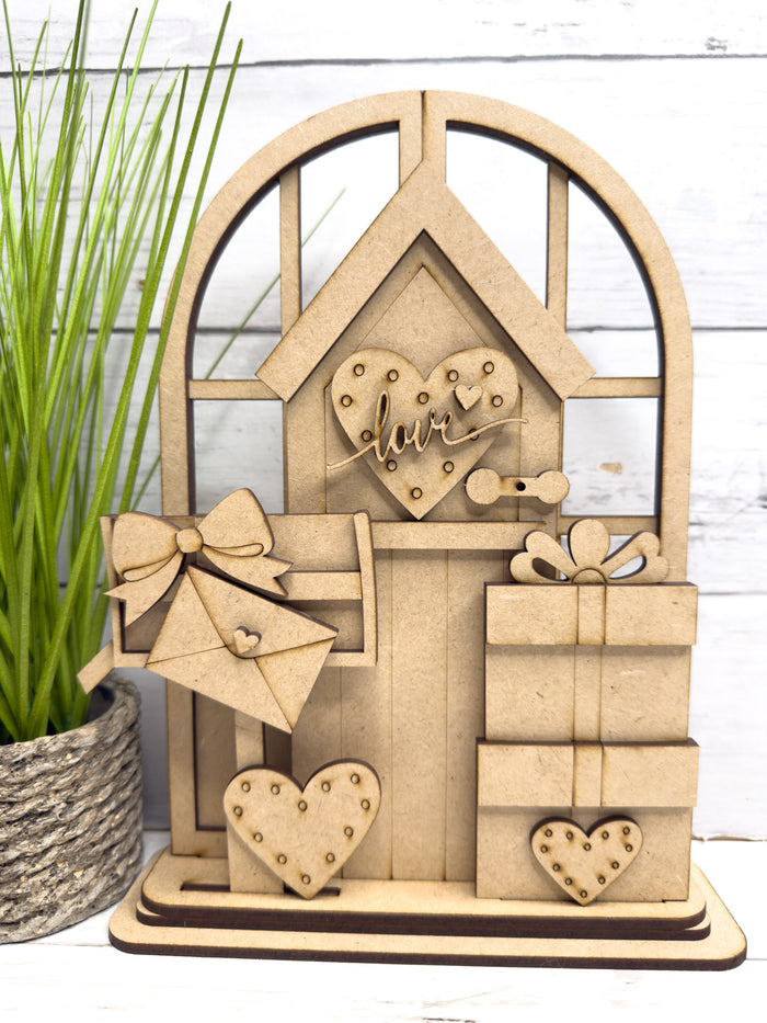Love Letter Valentine Trio Insert for Interchangeable Window Base DIY Kit