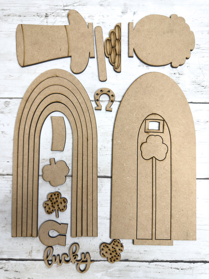 Lucky Gold St. Patrick's Day Trio Insert for Interchangeable Window Base DIY Kit