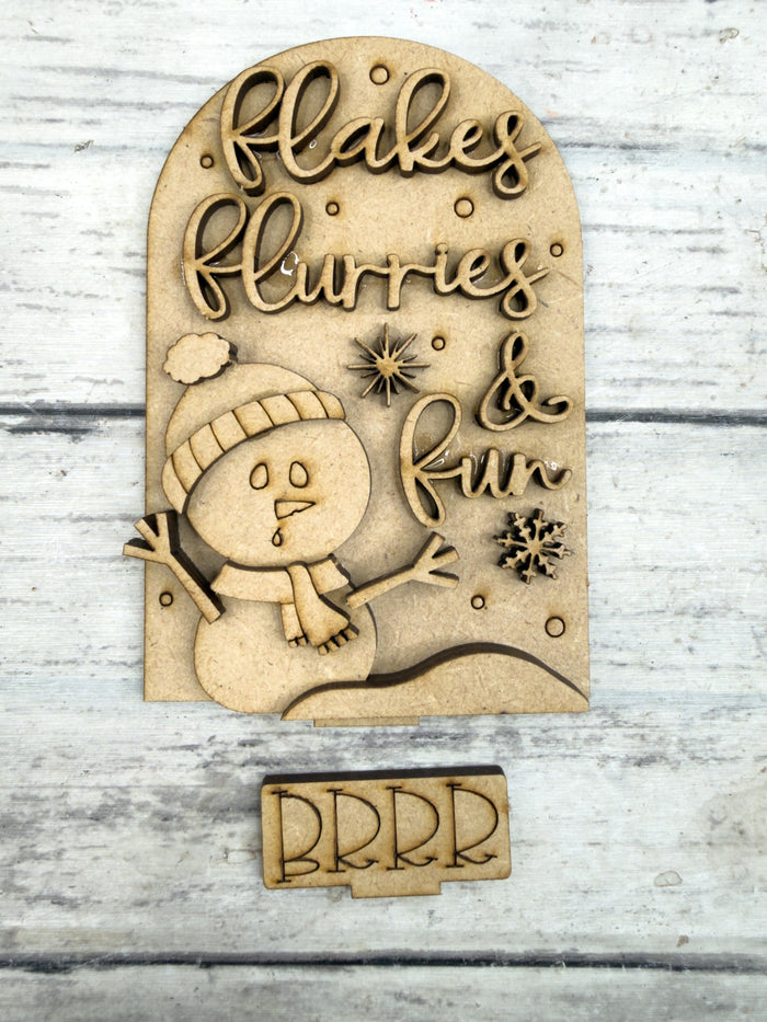 MINI Fun Snowman Arch Insert for Interchangeable MINI Arches Bases