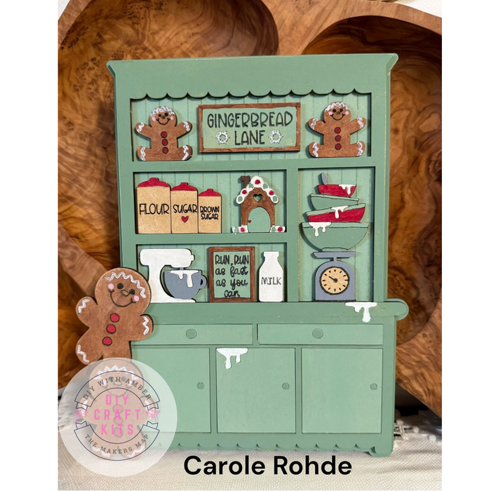 Mini Gingerbread Christmas Hutch DIY Craft Kit