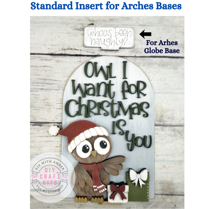 Owl I Want Standard Arch Insert for Interchangeable Standard Arches Bases