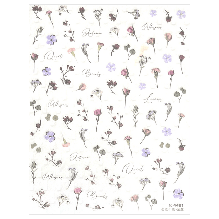 Pasties Decals - Flowers with Gold Stems-Nail Art-Profiles-Gel Essentialz