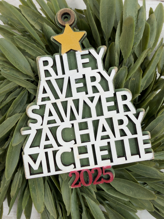 Personalized Family Christmas Tree ornament DIY Kit