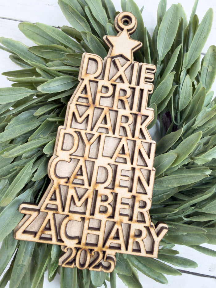Personalized Family Christmas Tree ornament DIY Kit