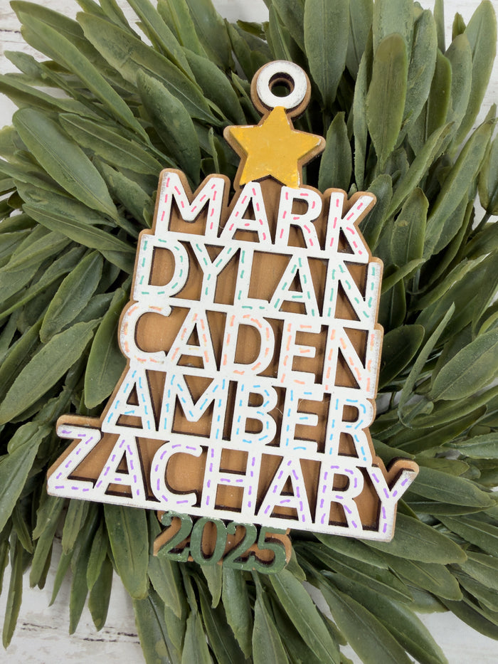 Personalized Family Christmas Tree ornament DIY Kit