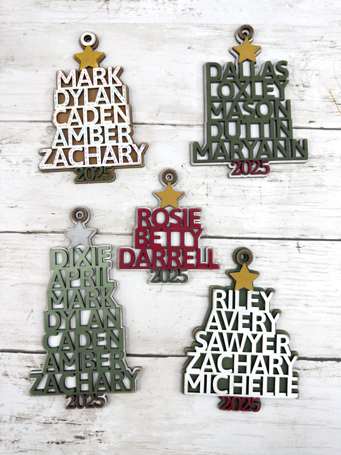 Personalized Family Christmas Tree ornament DIY Kit