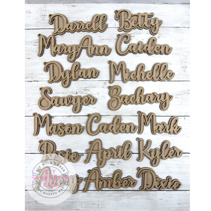 Personalized Name And Backer Tag DIY Kit