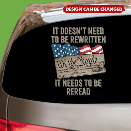 Personalized Patriotic Car Window Decal With United States 250th Anniversary 1776-2026 Design - Independence Day Decor For Vehicle