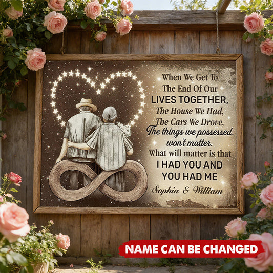 Personalized Vintage Me & You Always True Poster With Names | Romantic "Grow Old Together" Anniversary Valentine's Day Gift For Couples