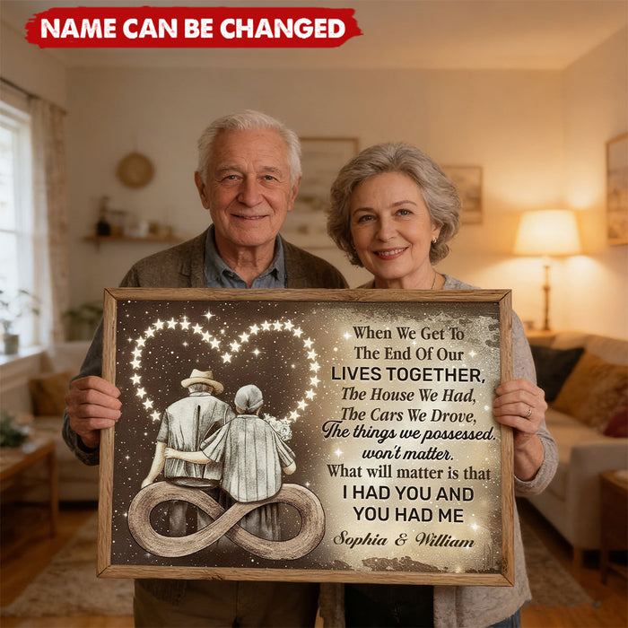 Personalized Vintage Me & You Always True Poster With Names | Romantic "Grow Old Together" Anniversary Valentine's Day Gift For Couples