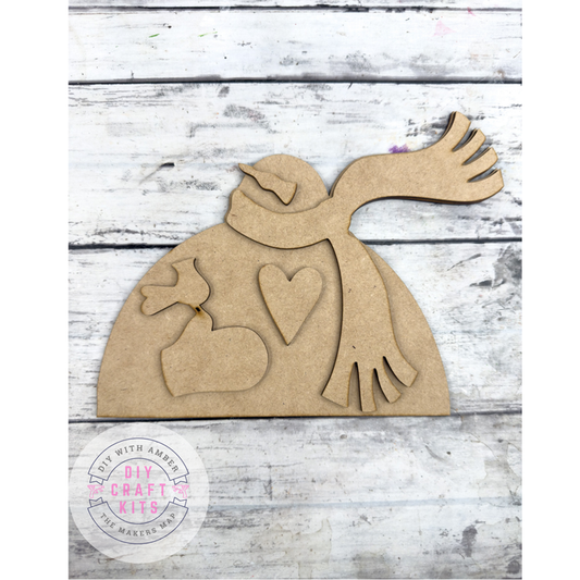 Primitive Big Body Snowman DIY Kit