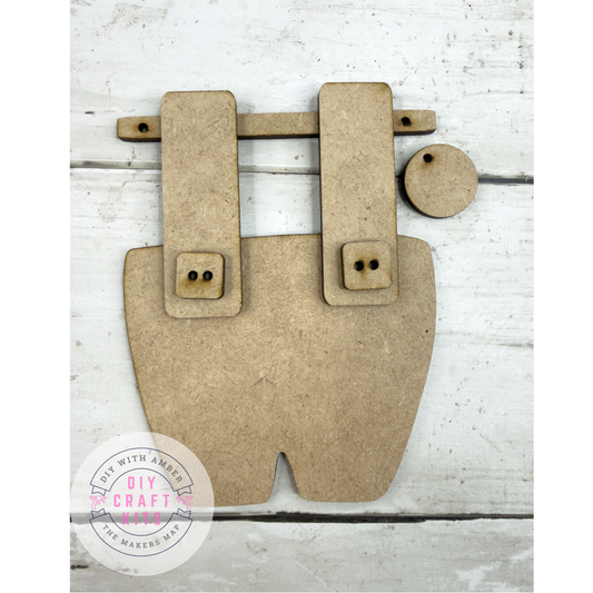 Primitive Santas Overalls Ornament DIY Kit