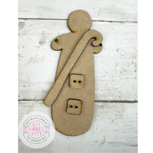 Primitive Snowman Candy Cane Ornament DIY Kit