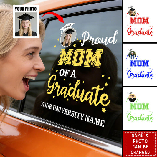 Proud Mom - Personalized Custom Photo Graduation Sticker