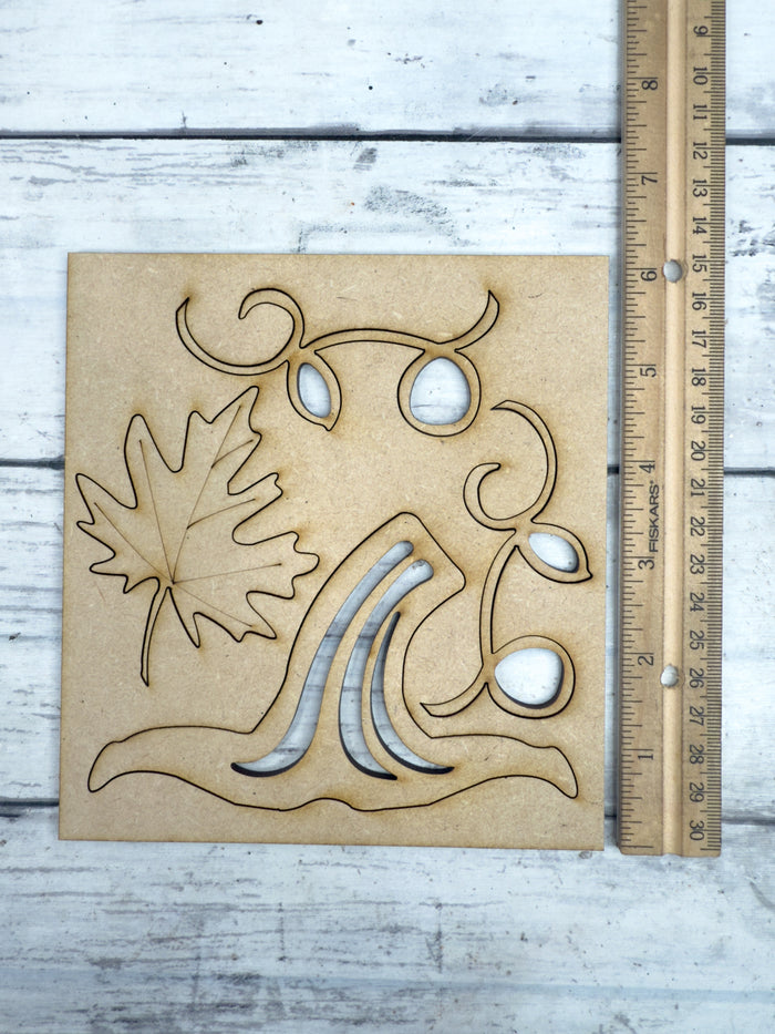 Pumpkin 12x12 Crushed Glass Canvas Project Kit