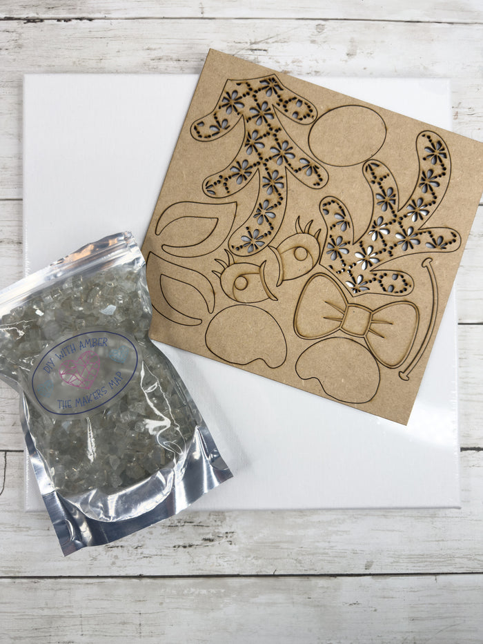 Reindeer 12x12 Crushed Glass Canvas Project Kit