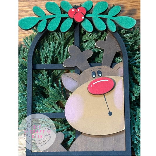 Reindeer Arch Window Ornament DIY Kit