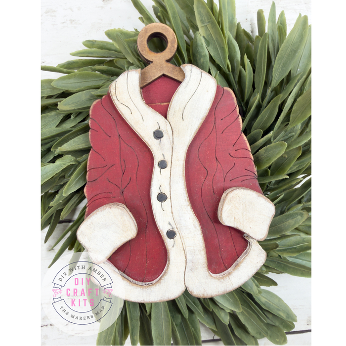 Santa's Coat Ornament DIY Kit