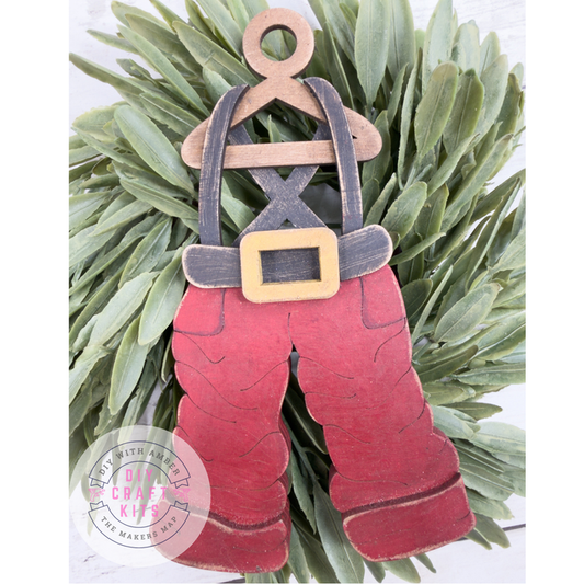 Santa's Overalls Ornament DIY Kit