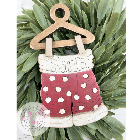 Santa's Shorts Ornament DIY Kit