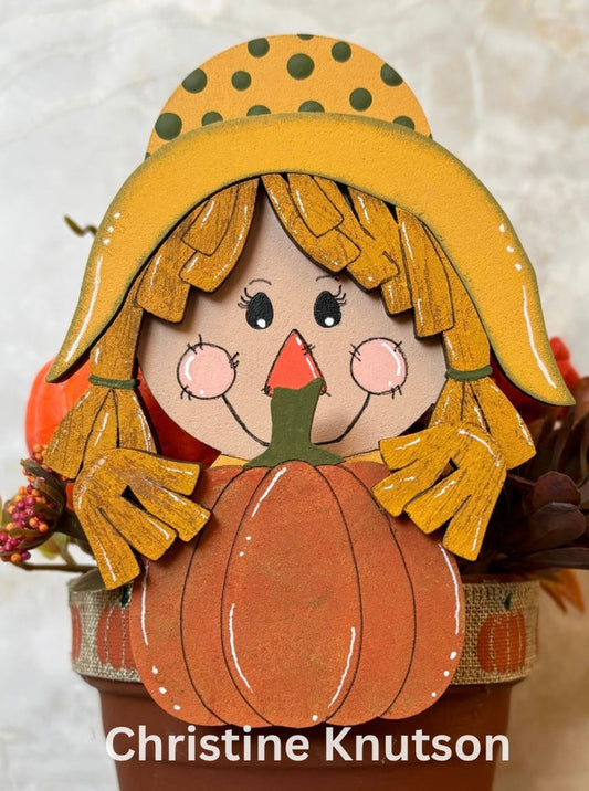 Scarecrow Girl and Pumpkin Hugger Kit
