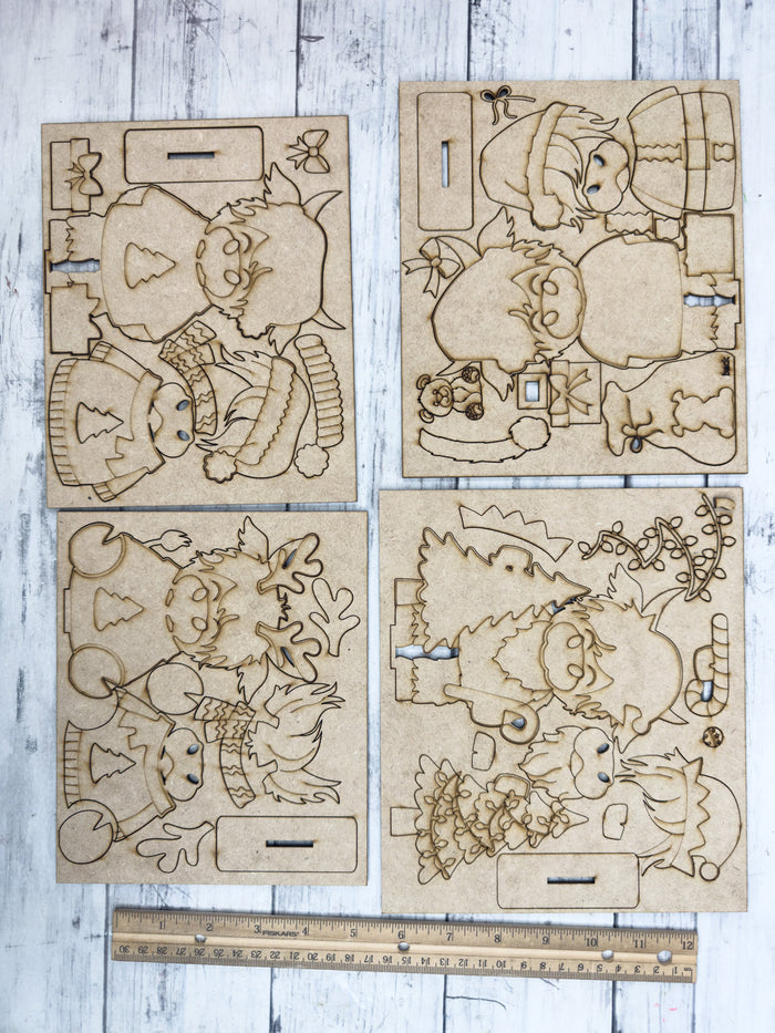 Set Highland Cow Christmas Friends DIY Kit