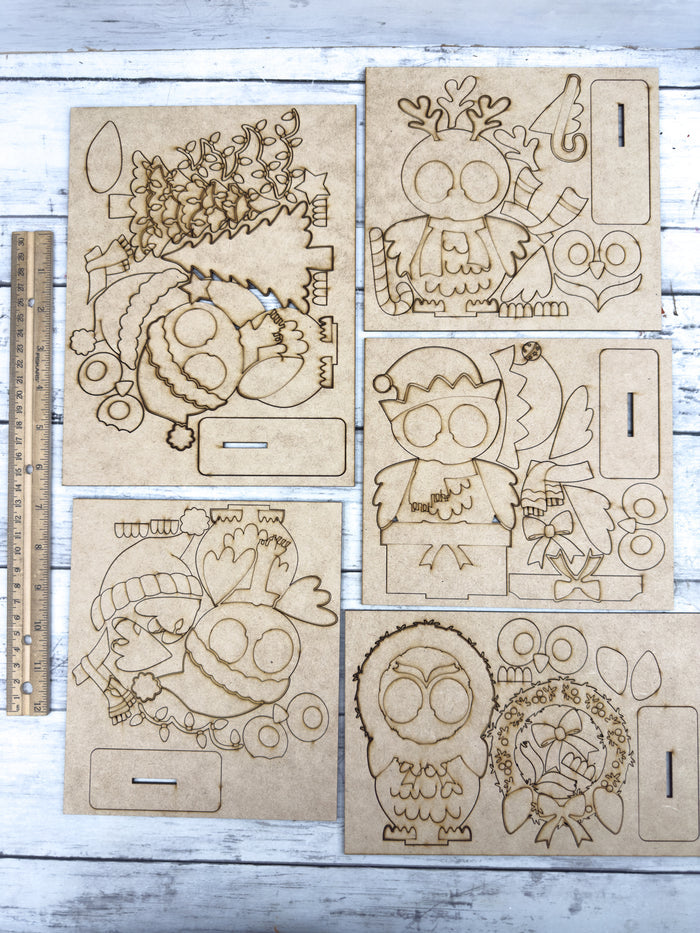 Set Owl Christmas Friends DIY Kit
