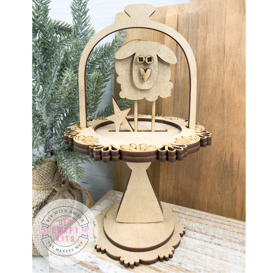 Sheep and Star Cloche Cake Display Add on Insert Kit