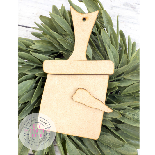 Simple Snowman Cutting Board Ornament DIY Kit