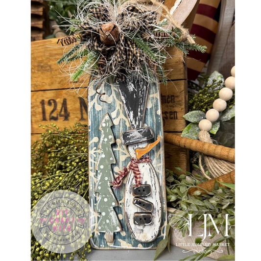 Skinny Primitive Snowman Cutting Board DIY Kit