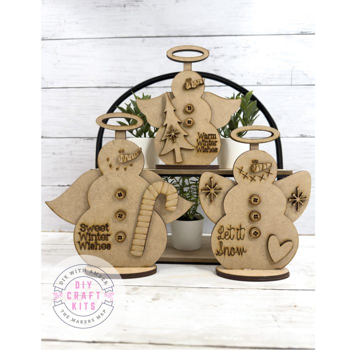 Snowman Angel Trio DIY Kit