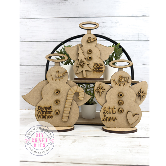 Snowman Angel Trio DIY Kit