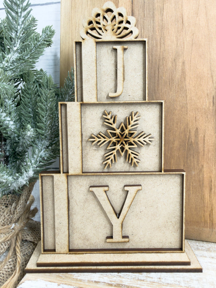 Stacked Presents Joy Shelf Sitter DIY Kit