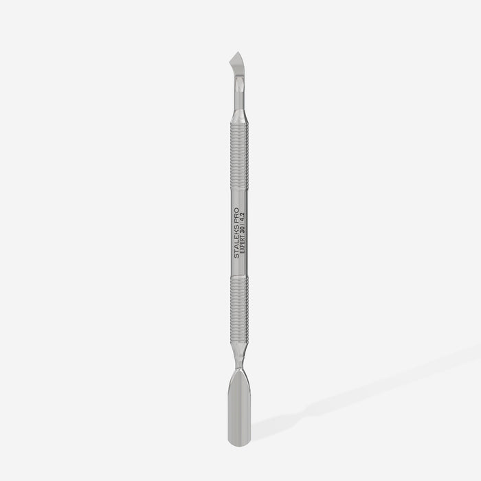 Staleks cuticle pusher - EXPERT 30 TYPE 4.2 (rounded wide pusher and bent blade)-Cuticle Pushers-STALEKS PRO-Gel Essentialz