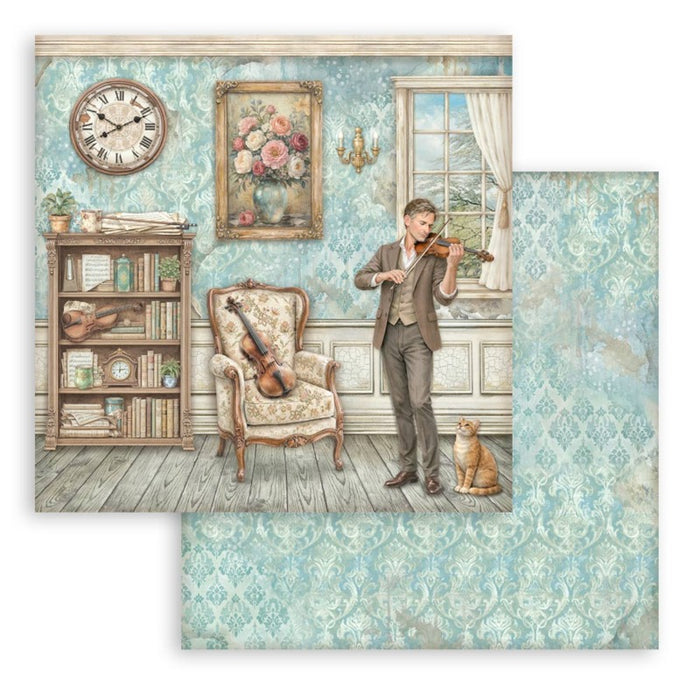 Stamperia - 8X8 Paper Pad - Symphony. 10 sheets. Available at Embellish Away located in Bowmanville Ontario Canada.