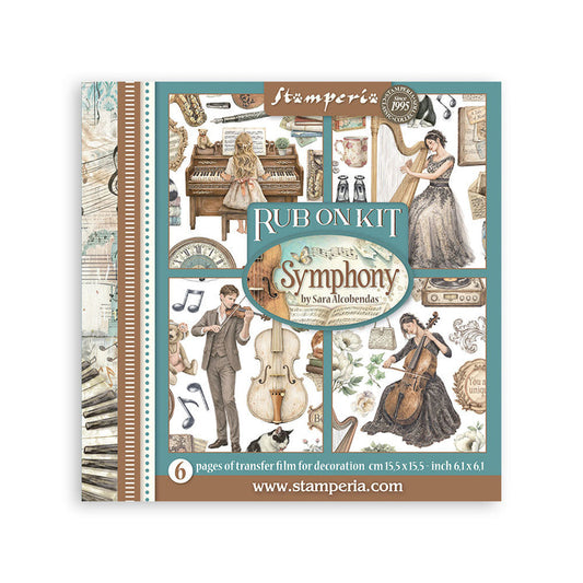 Stamperia - Rub-on Kit - Symphony. Available at Embellish Away located in Bowmanville Ontario Canada.