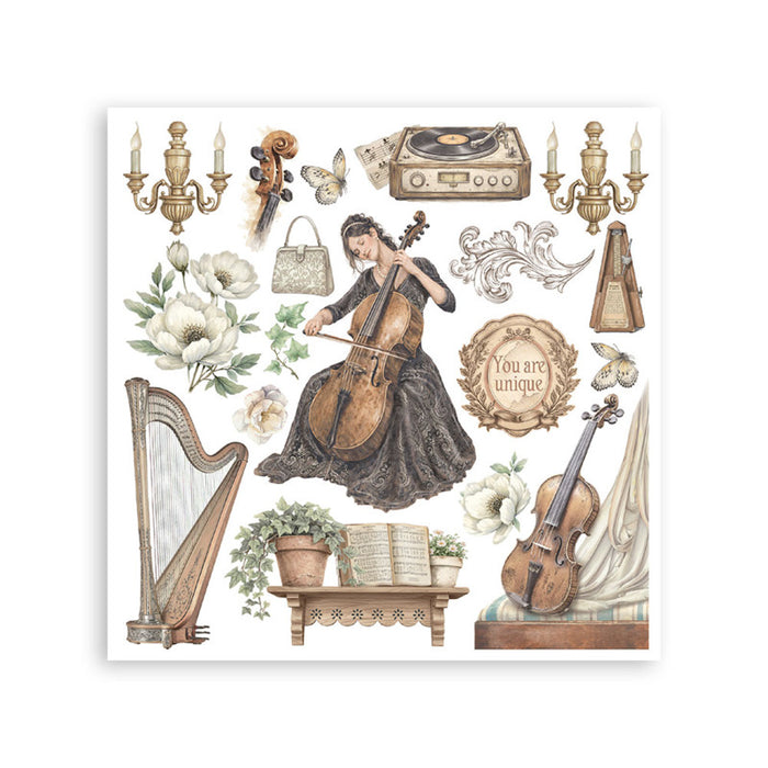 Stamperia - Rub-on Kit - Symphony. Available at Embellish Away located in Bowmanville Ontario Canada.