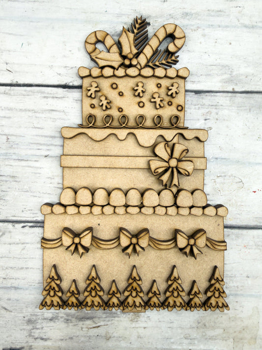 Standard Christmas Cake Insert for Standard Interchangeable Cake Bases