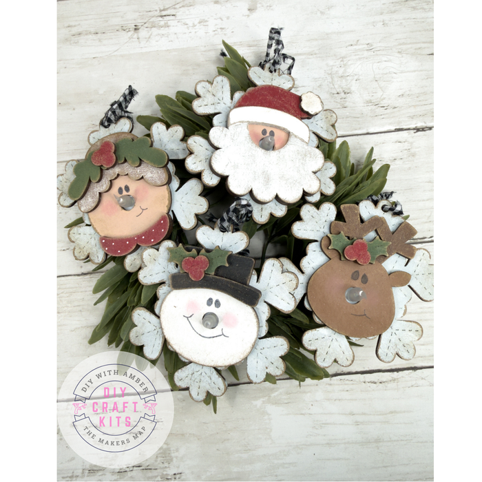 Stitched Snowflakes Ornaments DIY Kit (can use with tea light)