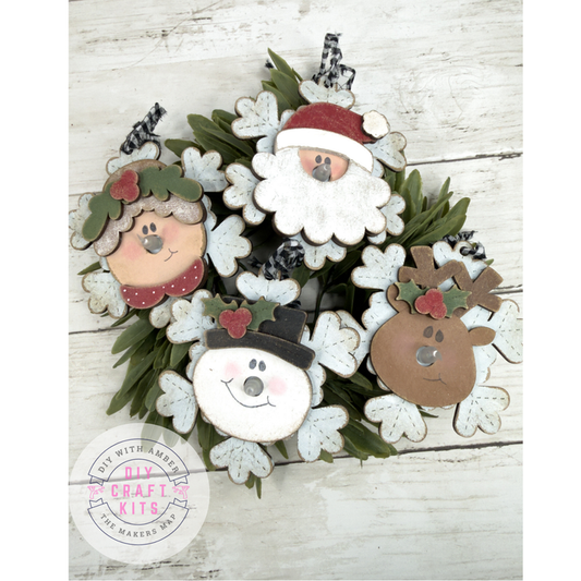 Stitched Snowflakes Ornaments DIY Kit (can use with tea light)